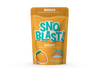A pouch of Bahama Buck's Mango Snoblast shaved ice mix, featuring a teal and orange design with an image of a mango.