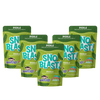 A series of Bahama Buck's Pickle Snoblast shaved ice mix pouches, featuring a teal and green design with an image of a pickle.