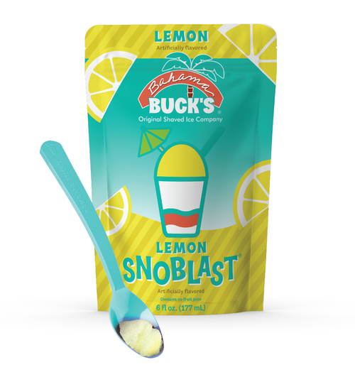 Self-serve, 6-ounce Lemon SnoBlast® pouches. Self-serve, 6-ounce Lemon SnoBlast® pouches.