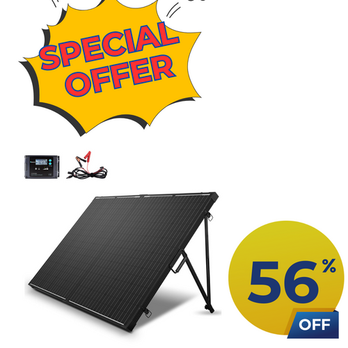 special offer 56% off: 200 Watt 12 Volt Monocrystalline Foldable Solar Suitcase