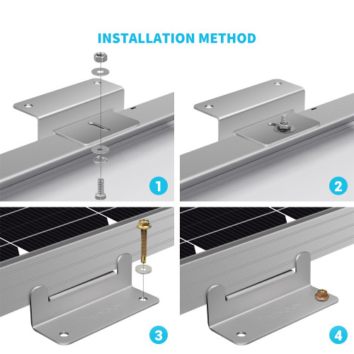 Wiring and Mounting Kit For Three Solar Panels Setup