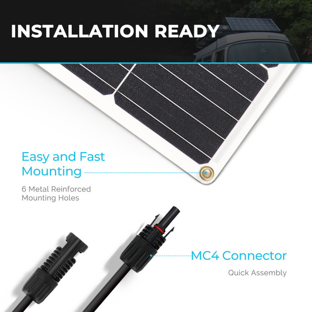 175 Watt 12 Volt Flexible Monocrystalline Solar Panel Renogy Solar 5662