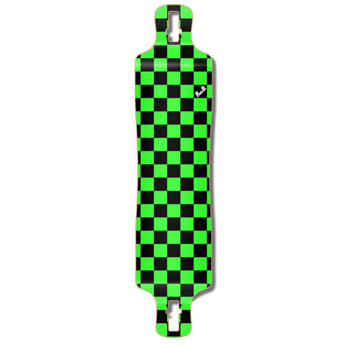 Lowrider Longboard Deck Checker Green