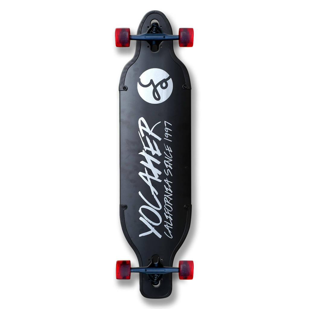 Aluminum Drop Through Complete longboard Black