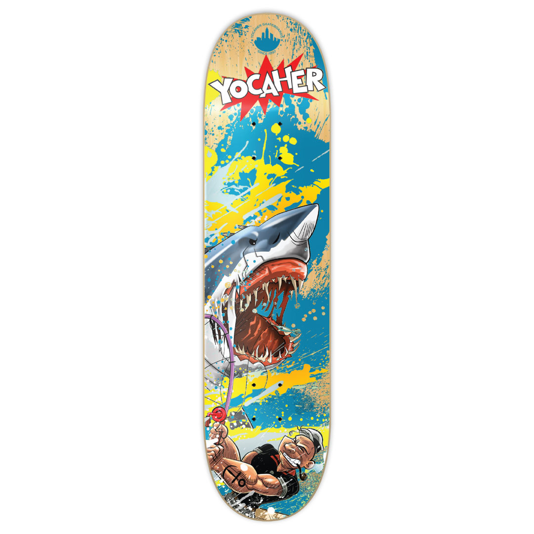 Graphic Skateboard Deck - Retro Series - Fishing