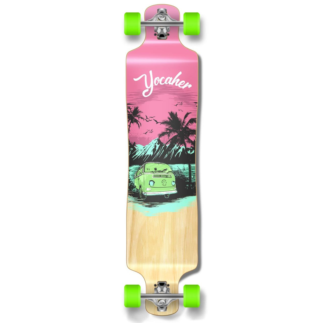 Lowrider Longboard Complete - VW Series - Pink N' Mint
