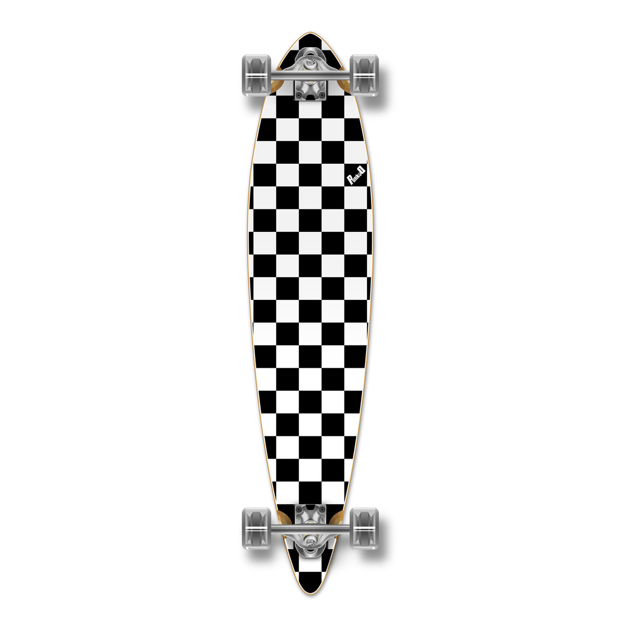 Pintail Longboard Complete Checker White