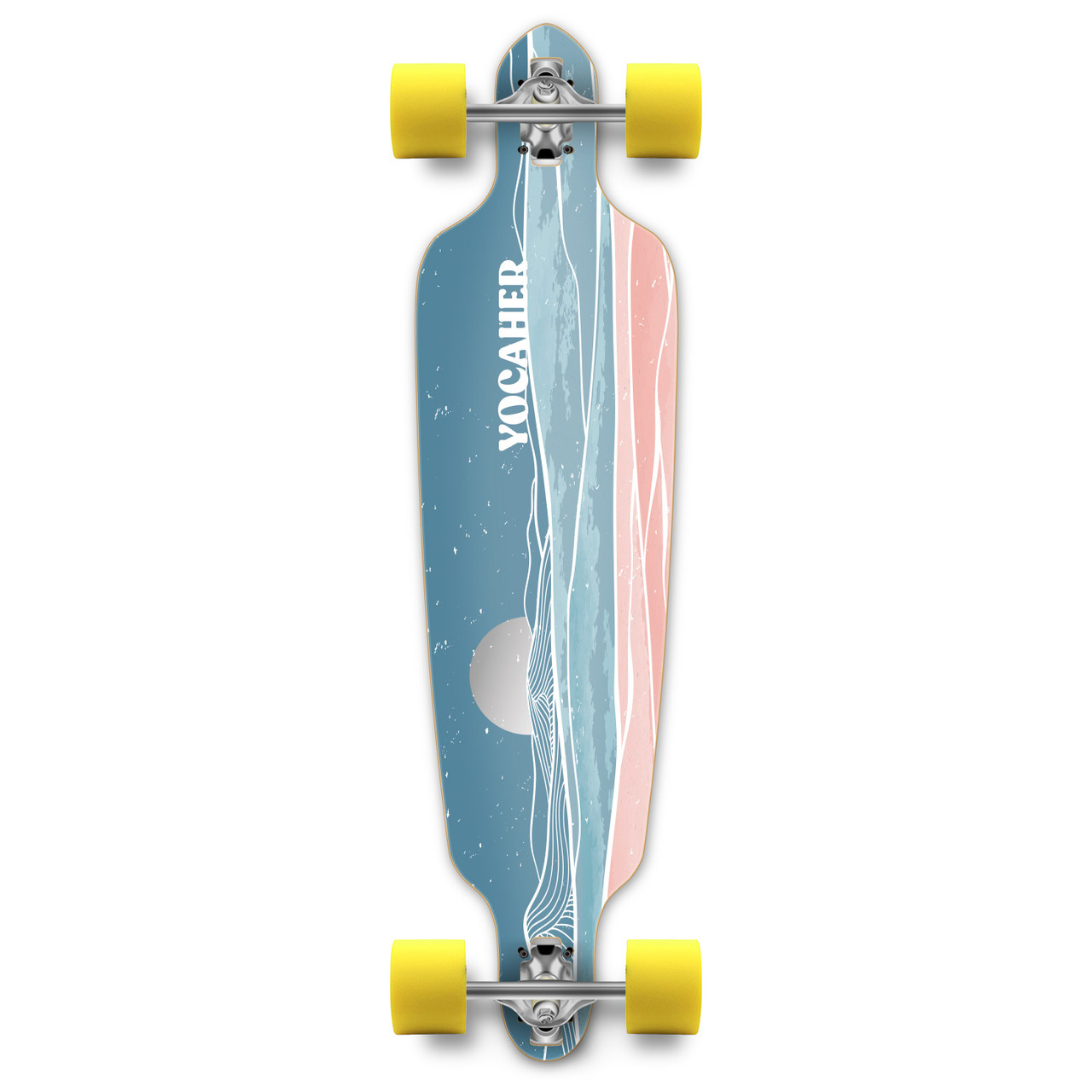 YOCAHER Drop Through Longboard Complete - Horizon Night