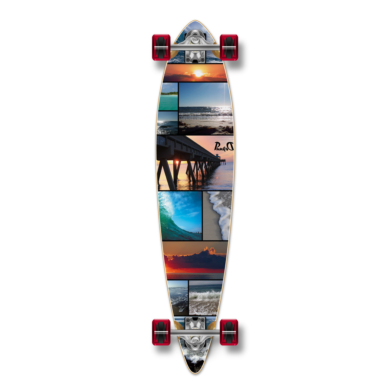 Punked Pintail Seaside Longboard Complete