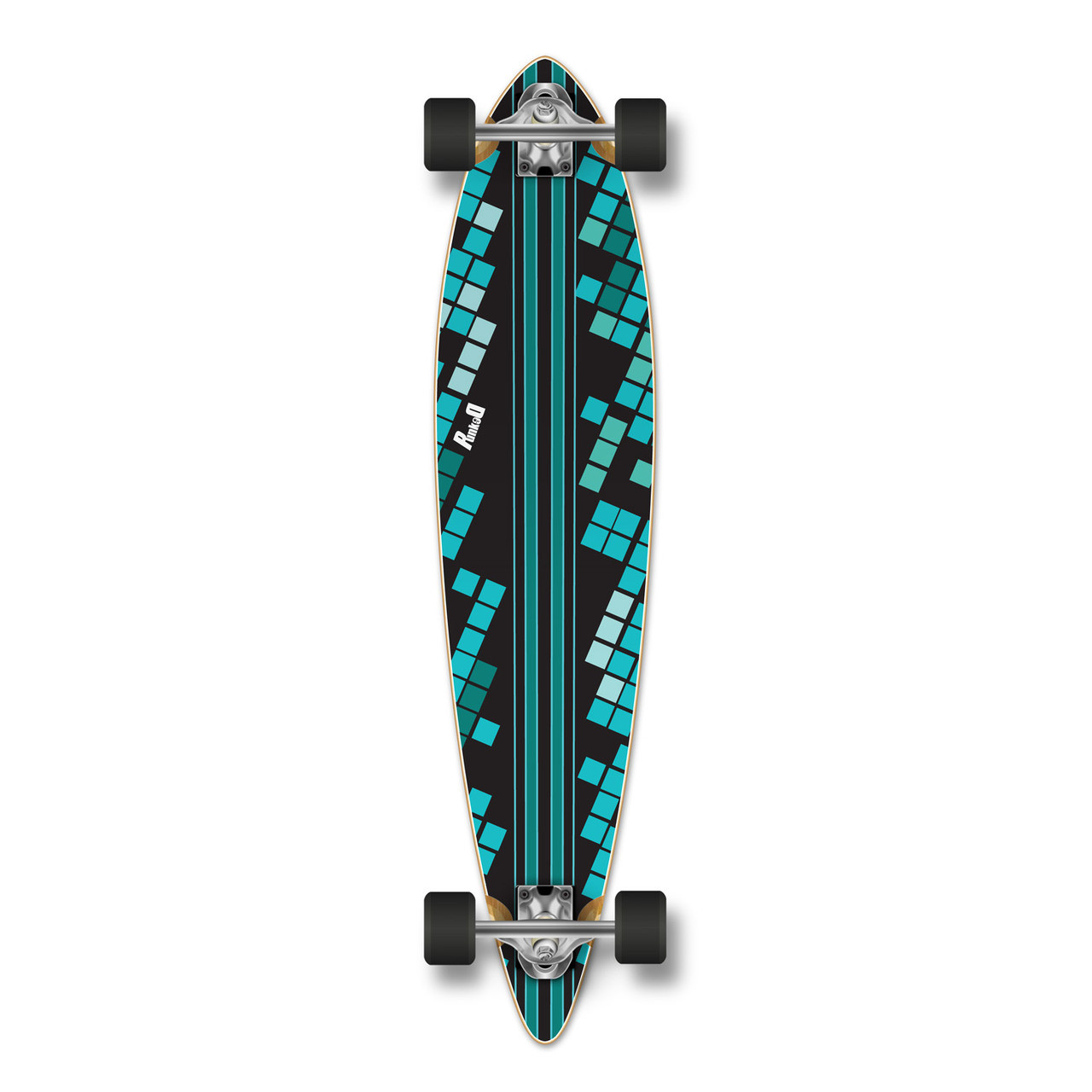 Pintail Black Digital Wave Longboard Complete