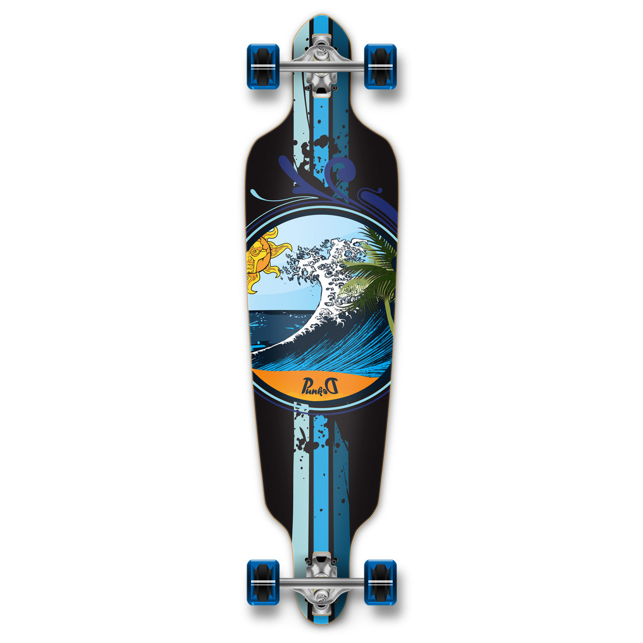 Punked Wave Drop Through Longboard Complete