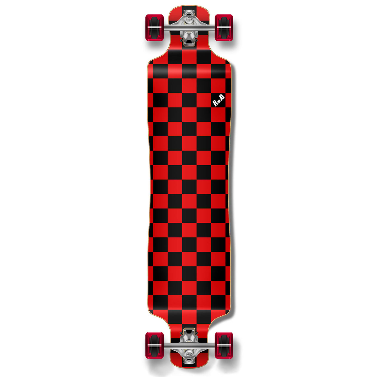 Yocaher Blank/Checker Complete Lowrider Skateboards Longboard