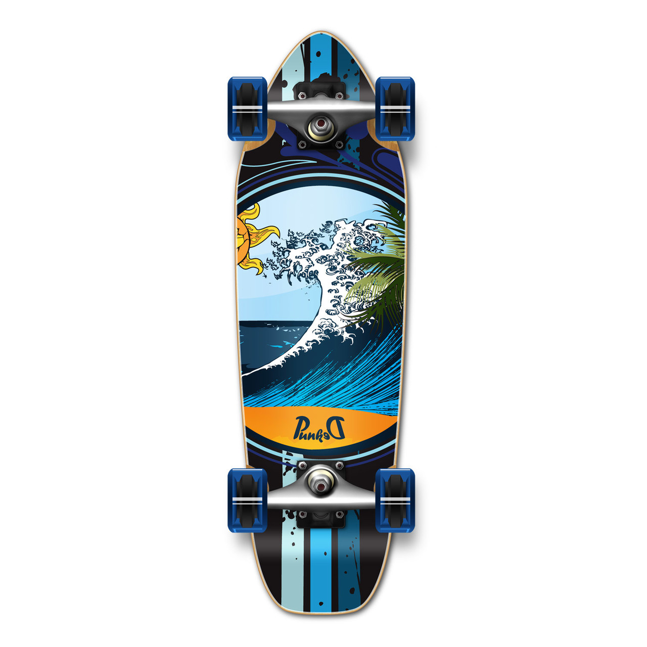 Yocaher Complete Mini Cruiser Skateboard Longboard - Wave