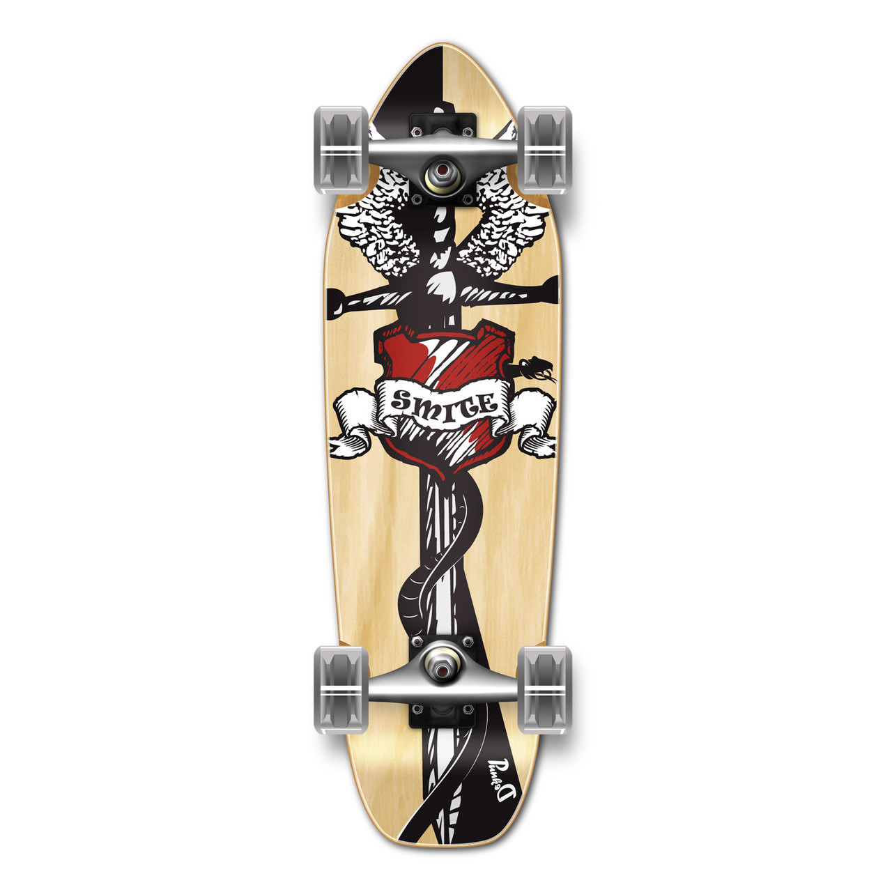 Punked Mini Cruiser Wave Skateboard Complete