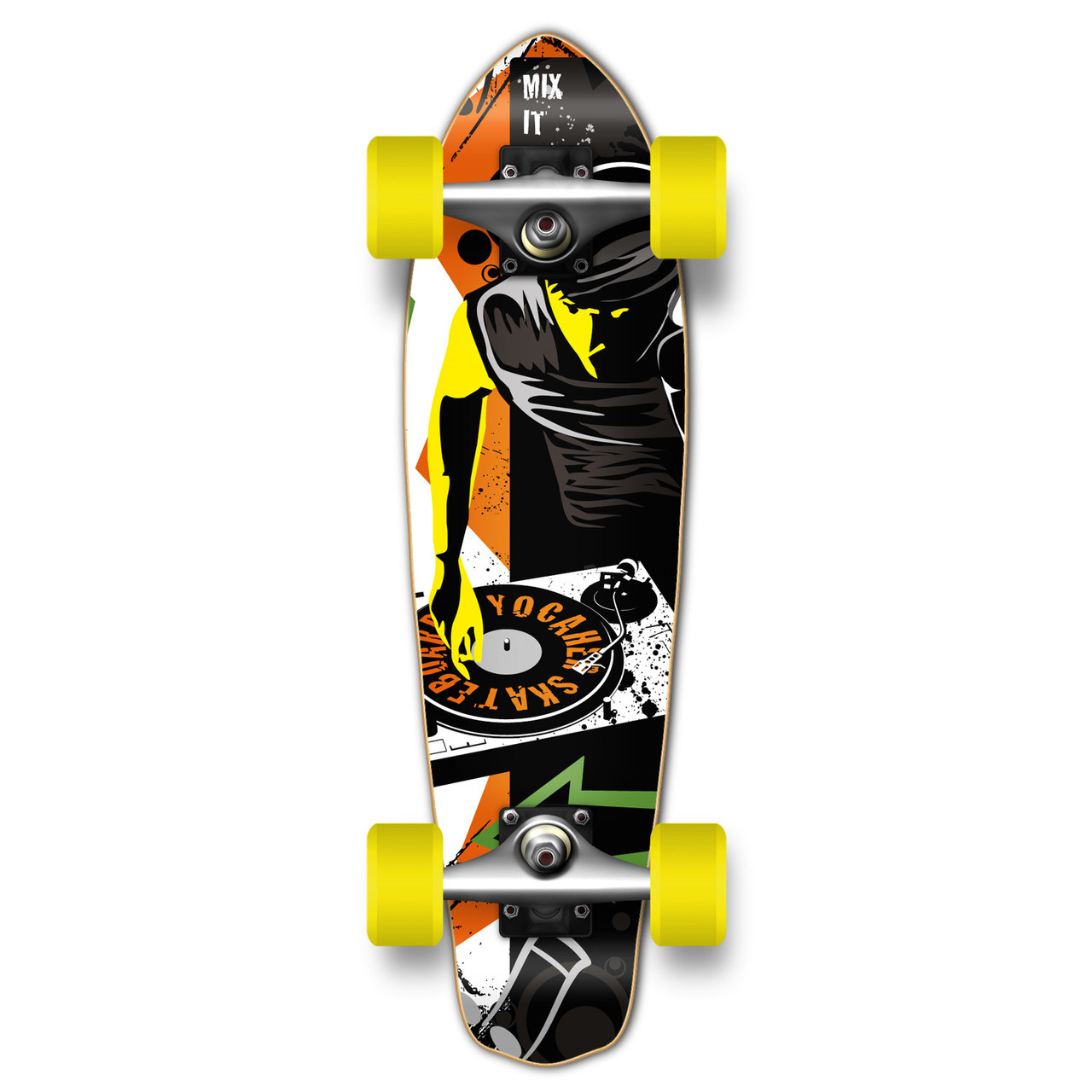 Punked Micro Cruiser DJ Complete Skateboard