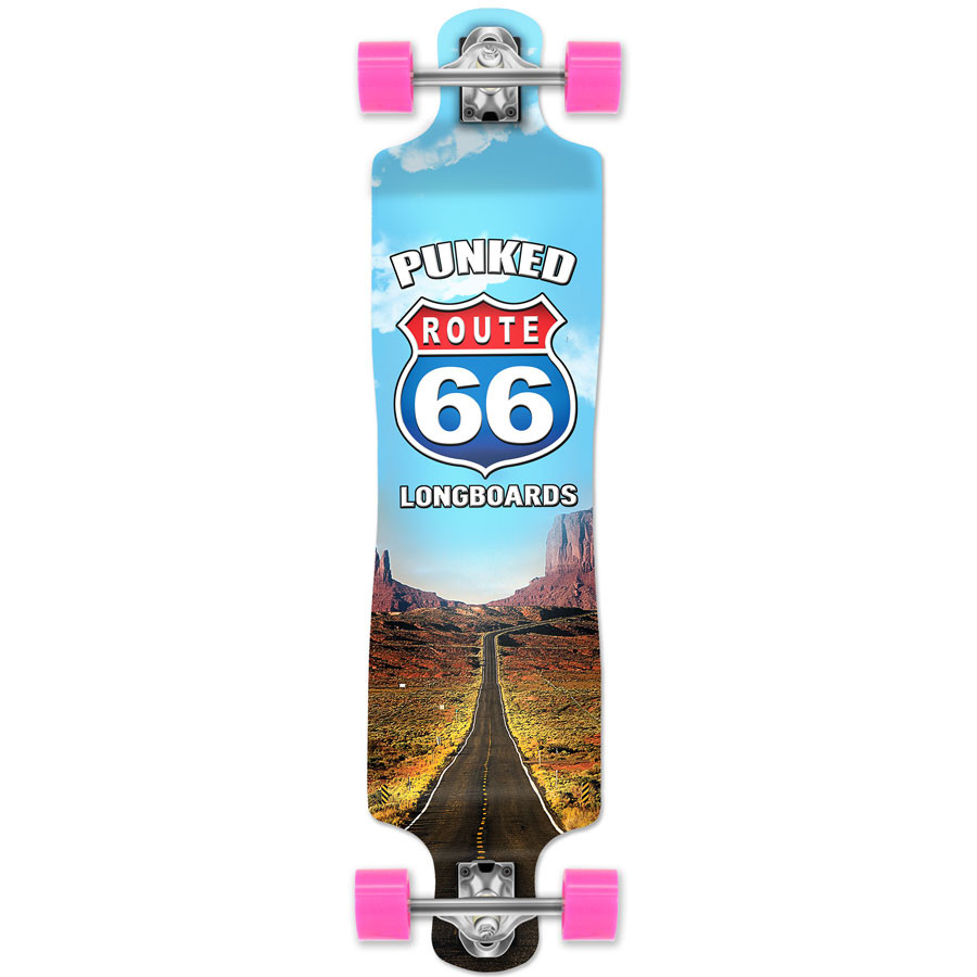 90s chalk line製 ETOWN M チカーノ ローライダー Lowrider Longboard Complete - Route 66 Series - The Run