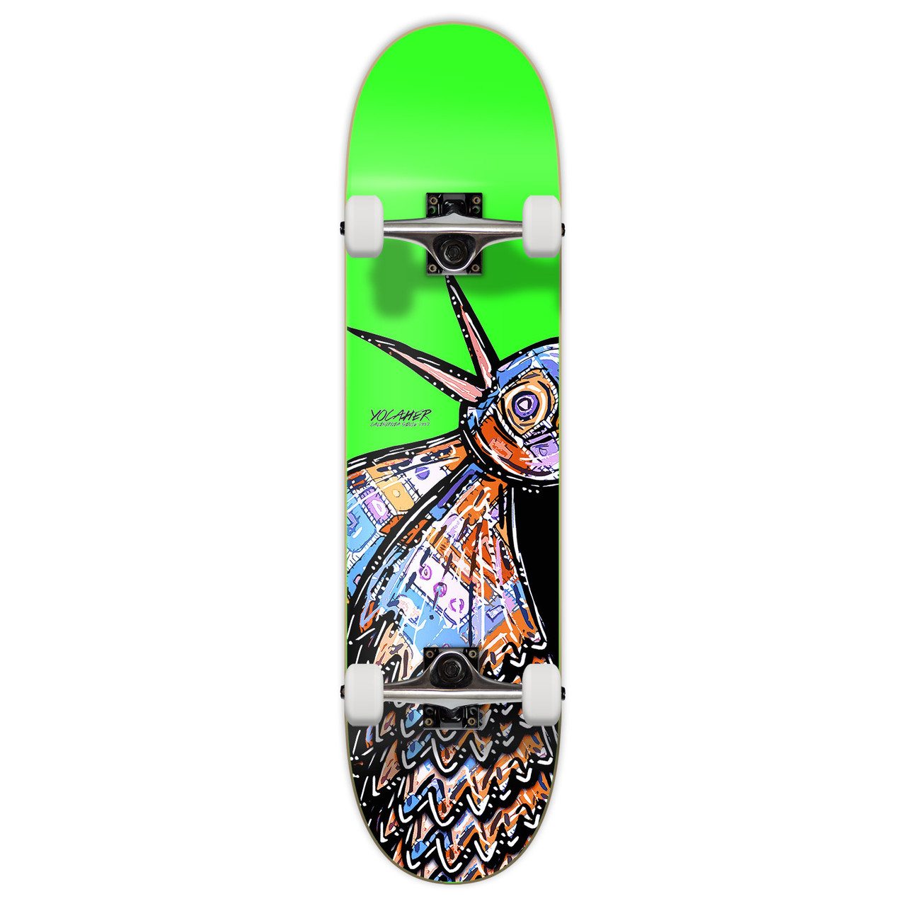 Graphic Complete Skateboard - The Bird Green