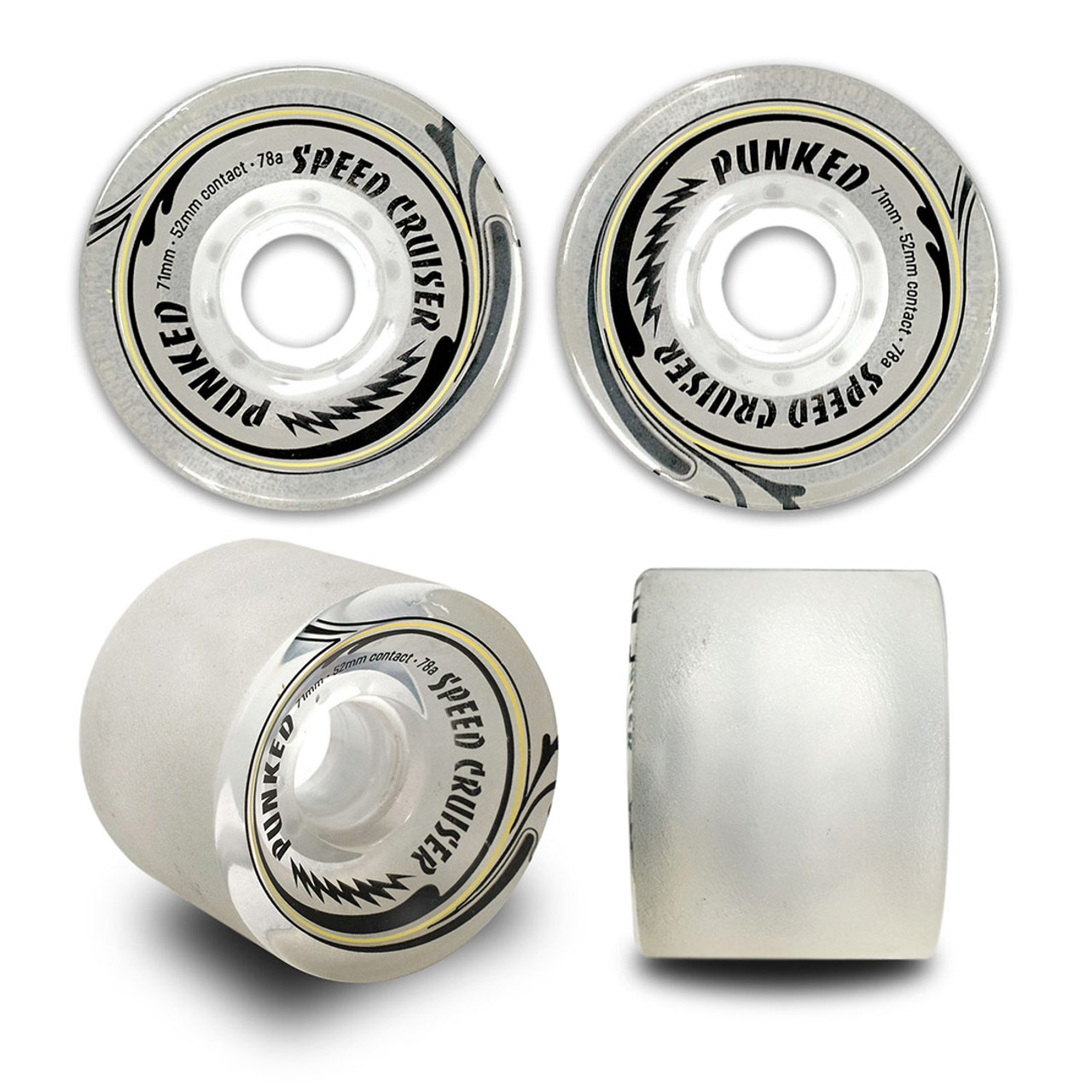 8/9 ponta様　① Speed Cruiser 71mm Longboard Wheels - Gel Clear