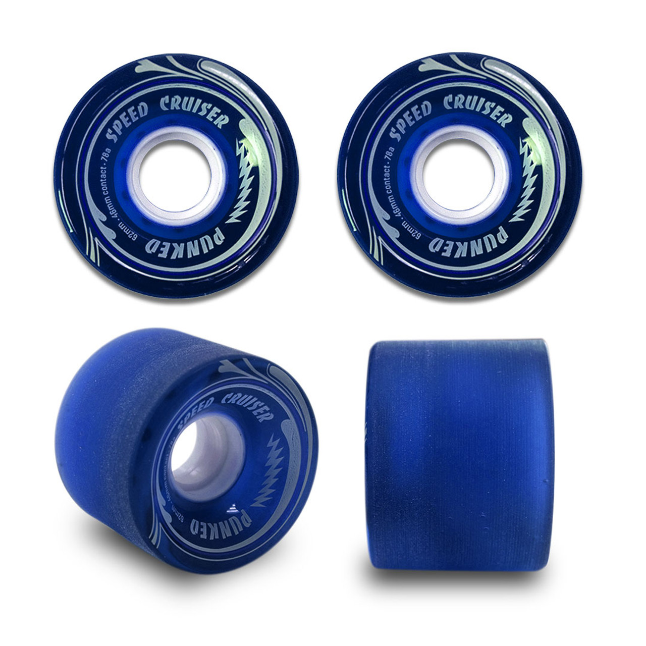 Speed Cruiser 62mm Longboard Wheels - Gel Blue