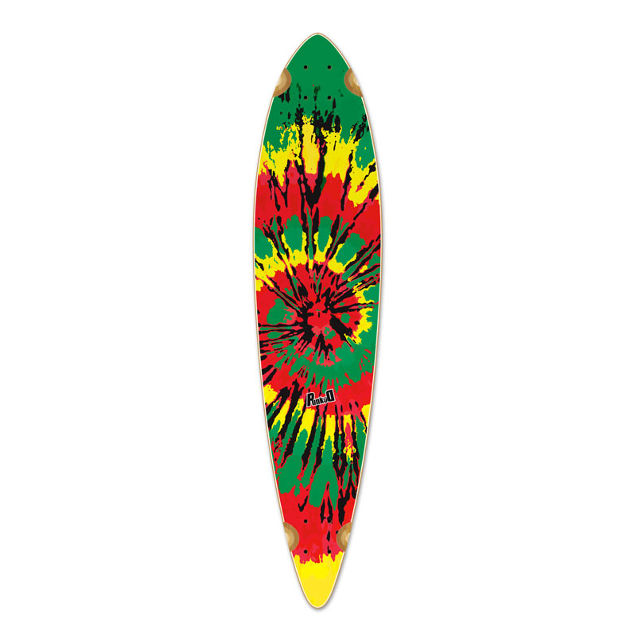 Pintail Tiedye Rasta Longboard Deck