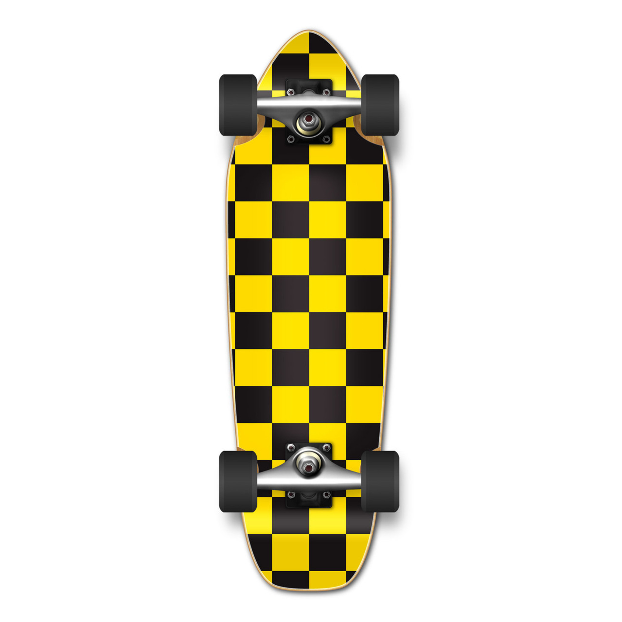 Yellow checkered skateboard Clearance