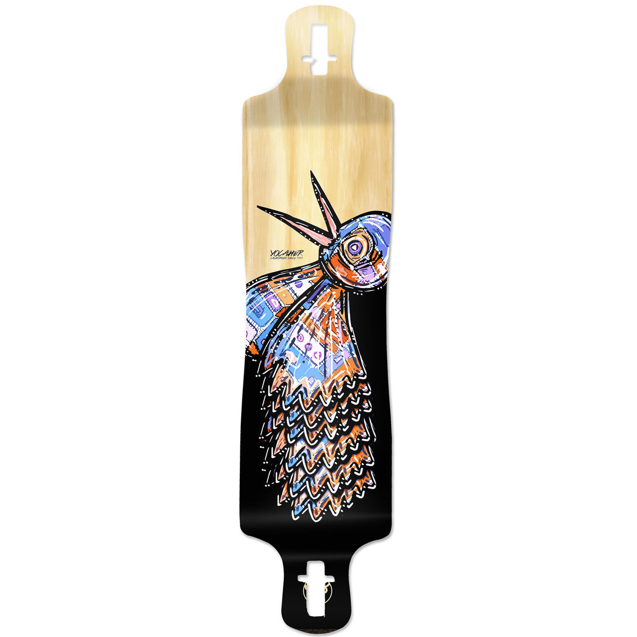 Low Riding Longboard Lowrider Longboard Deck - The Bird Natural