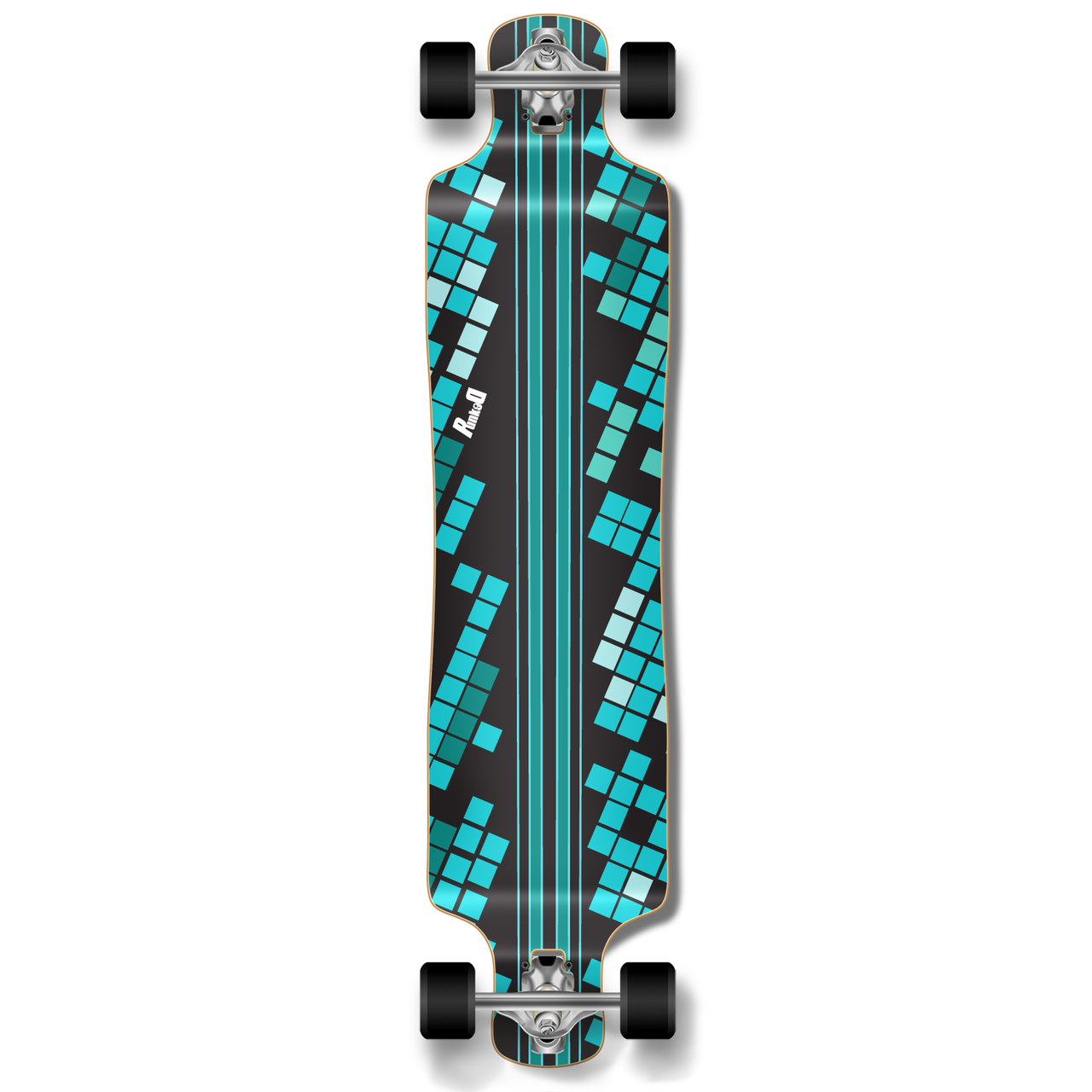 Low Riding Longboard Punked Black Digital Wave Lowrider Longboard Complete