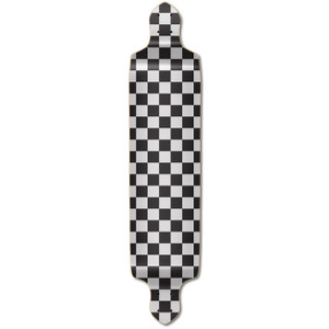 Yocaher Drop Down Longboard Deck - Checker Silver Yocaher Drop Down Longboard Deck - Checker Silver