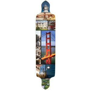 Yocaher Drop Down Longboard Deck - San Francisco Yocaher Drop Down Longboard Deck - San Francisco