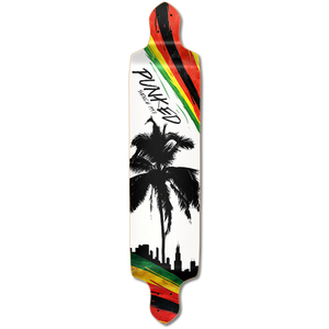 Yocaher Drop Down Longboard Deck - Palm City Rasta Yocaher Drop Down Longboard Deck - Palm City Rasta