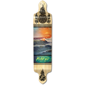 Yocaher Drop Down Longboard Deck - Wave Scene Yocaher Drop Down Longboard Deck - Wave Scene