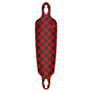 Yocaher Drop Through Longboard Deck - Checker Red Yocaher Drop Through Longboard Deck - Checker Red