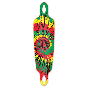 Drop Through Tiedye Rasta Longboard Deck Drop Through Tiedye Rasta Longboard Deck