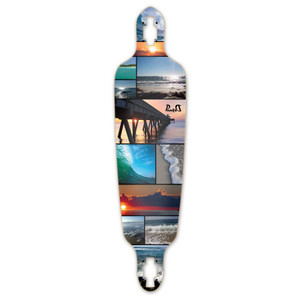 Yocaher Drop Through Longboard Deck - Seaside Yocaher Drop Through Longboard Deck - Seaside