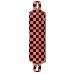 Yocaher Lowrider Longboard Deck - Checker Orange Yocaher Lowrider Longboard Deck - Checker Orange