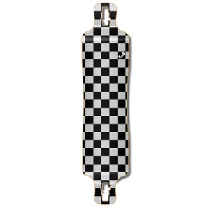 Yocaher Lowrider Longboard Deck - Checker Silver Yocaher Lowrider Longboard Deck - Checker Silver