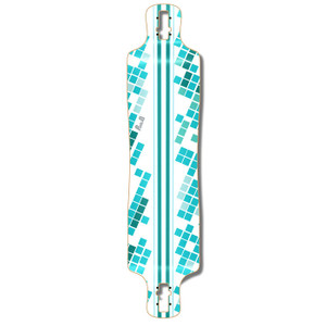 Lowrider White Digital Wave Longboard Deck Lowrider White Digital Wave Longboard Deck