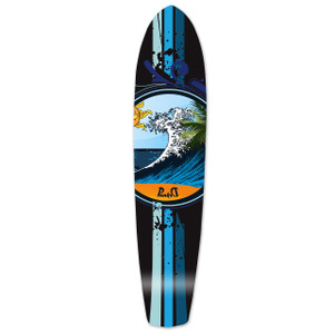 Slimkick Longboard Deck - Wave Slimkick Longboard Deck - Wave