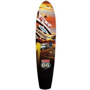Slimkick Longboard Deck - Route 66 Series - Diner Slimkick Longboard Deck - Route 66 Series - Diner