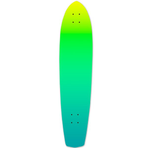 Slimkick Longboard Deck - Gradient Green Slimkick Longboard Deck - Gradient Green