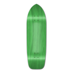 Old School Blank Longboard Deck - Stained Green Old School Blank Longboard Deck - Stained Green