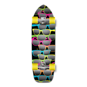 YOCAHER Old School Longboard Complete - Shades Black YOCAHER Old School Longboard Complete - Shades Black