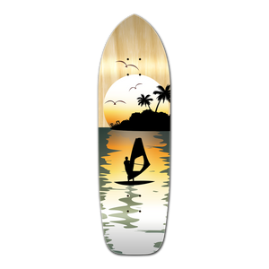 YOCAHER Old School Longboard Deck - Natural Surfer YOCAHER Old School Longboard Deck - Natural Surfer