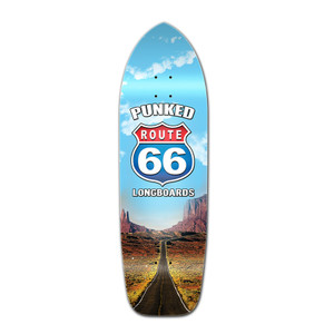 YOCAHER Old School Longboard Deck - Route 66 Series - The Run YOCAHER Old School Longboard Deck - Route 66 Series - The Run