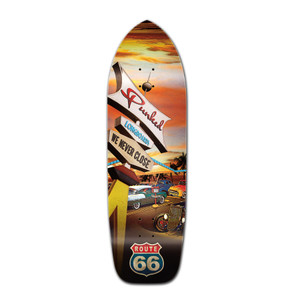 YOCAHER Old School Longboard Deck - Route 66 Series - Diner YOCAHER Old School Longboard Deck - Route 66 Series - Diner