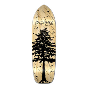 YOCAHER Old School Longboard Deck - In the Pines Natural YOCAHER Old School Longboard Deck - In the Pines Natural