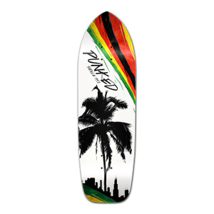 YOCAHER Old School Longboard Deck - Palm City Rasta YOCAHER Old School Longboard Deck - Palm City Rasta