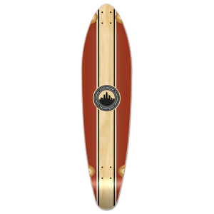 Yocaher Kicktail Longboard 40" x 10" Deck - Crest Burgundy Yocaher Kicktail Longboard 40" x 10" Deck - Crest Burgundy