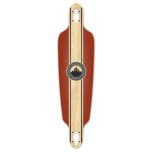 Yocaher Drop Through Longboard Deck - Crest Burgundy Yocaher Drop Through Longboard Deck - Crest Burgundy