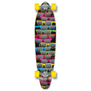 Kicktail Shades Black Longboard Complete Kicktail Shades Black Longboard Complete